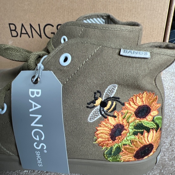 Bangs Canvas High Top Embroidered Sneakers - Picture 2 of 7
